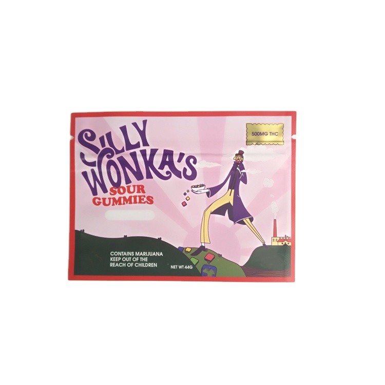 Shenzhen Supplier Mini Sachets For Gold Printing Preroll Cigarette 3 Side Seal Pouch with Zipper  Bags