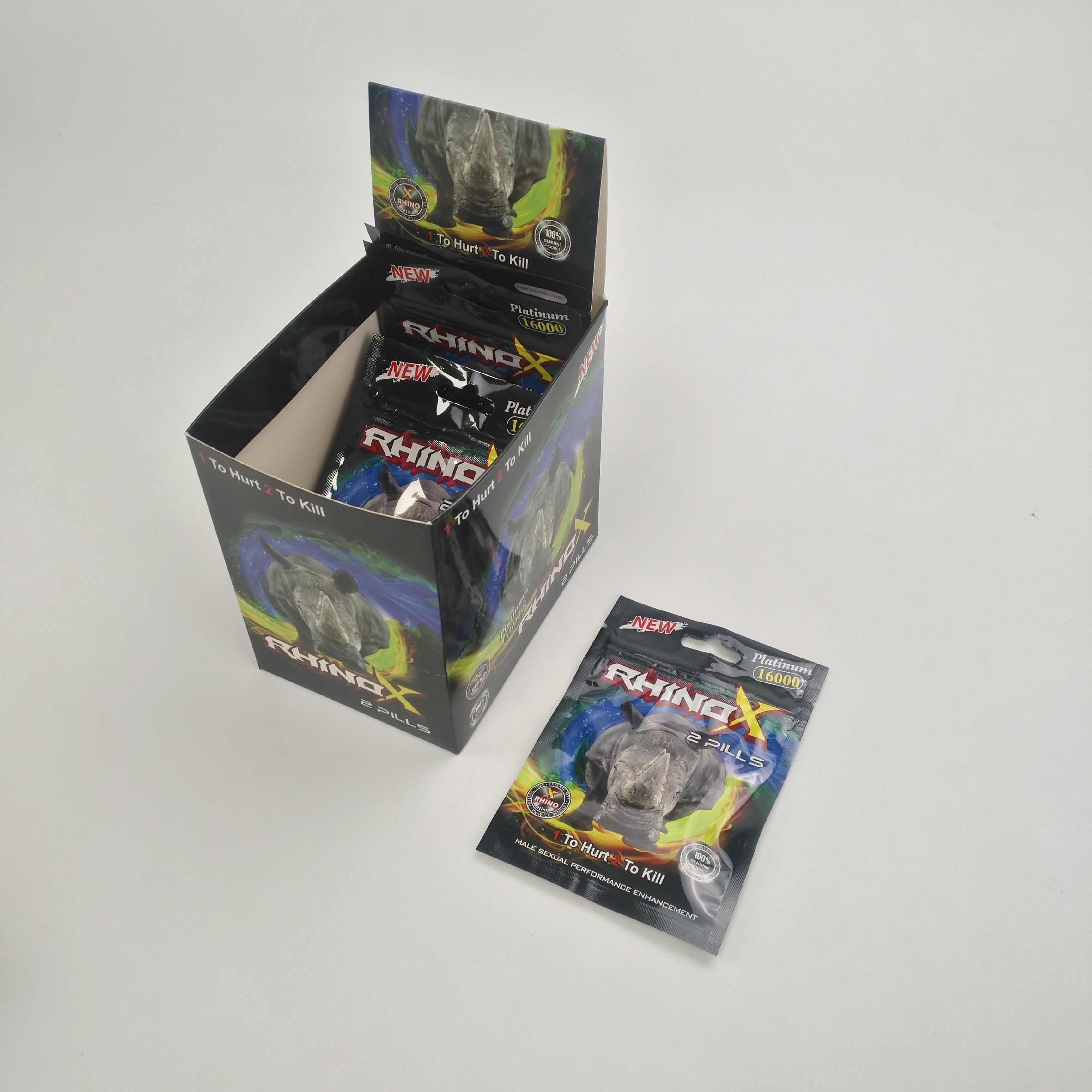 Nutritional Supplement 90% Herbal Extract Powder Pills Long Time Capsules for Man Packaging Rhino