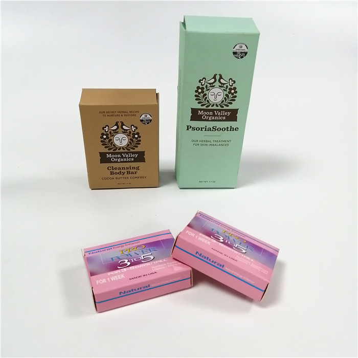 Custom printed paper box packaging Gift Boxes Hot Stamping UV Coated soap boxes