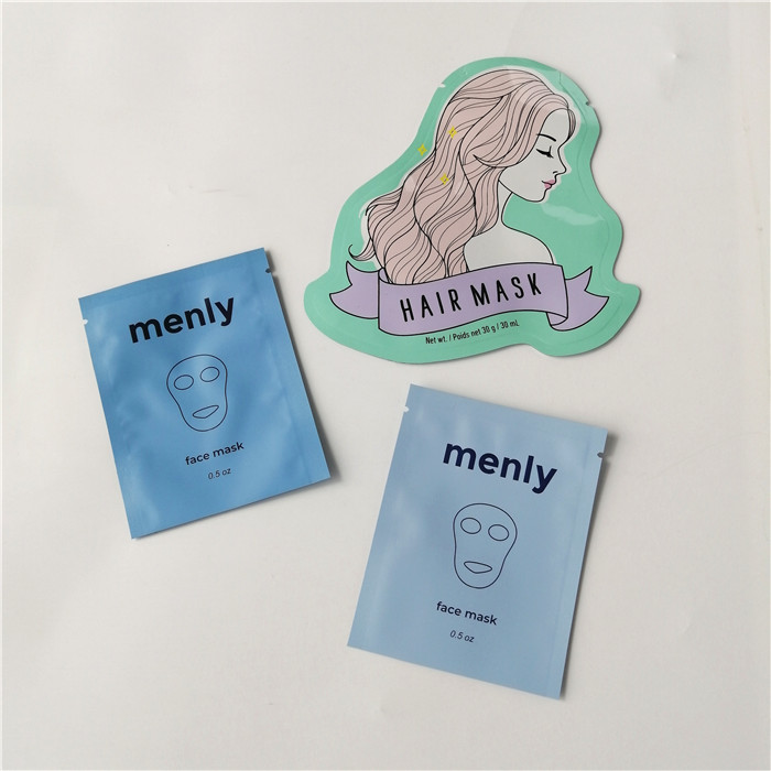 Metallic skincare cosmetic packaging bags 3ml 5ml moisturizer cream packets/ cosmetic brush bags