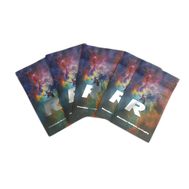 Custom Printing Aluminum Foil Child Resistant Candy Packaging Mylar Bag Matt Smell Proof Childproof  Pouch