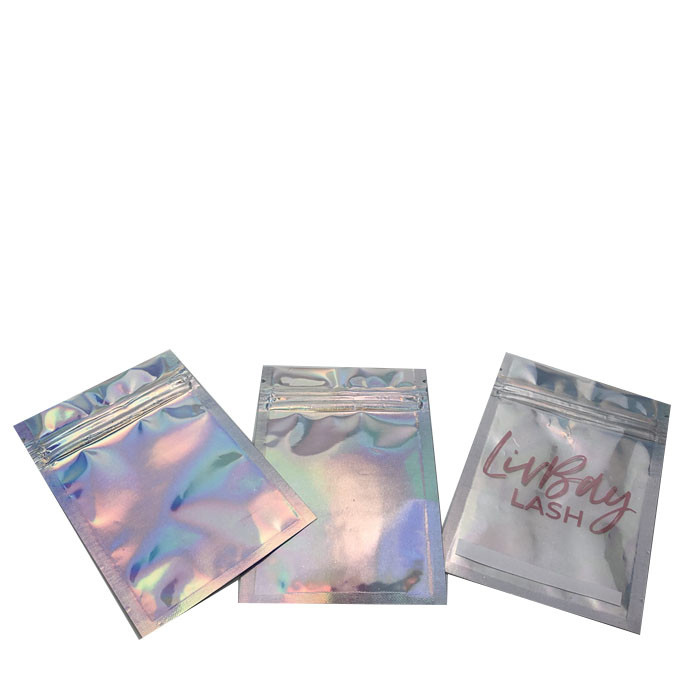 Clear Front CYMK Laminated Holographic  Pouch