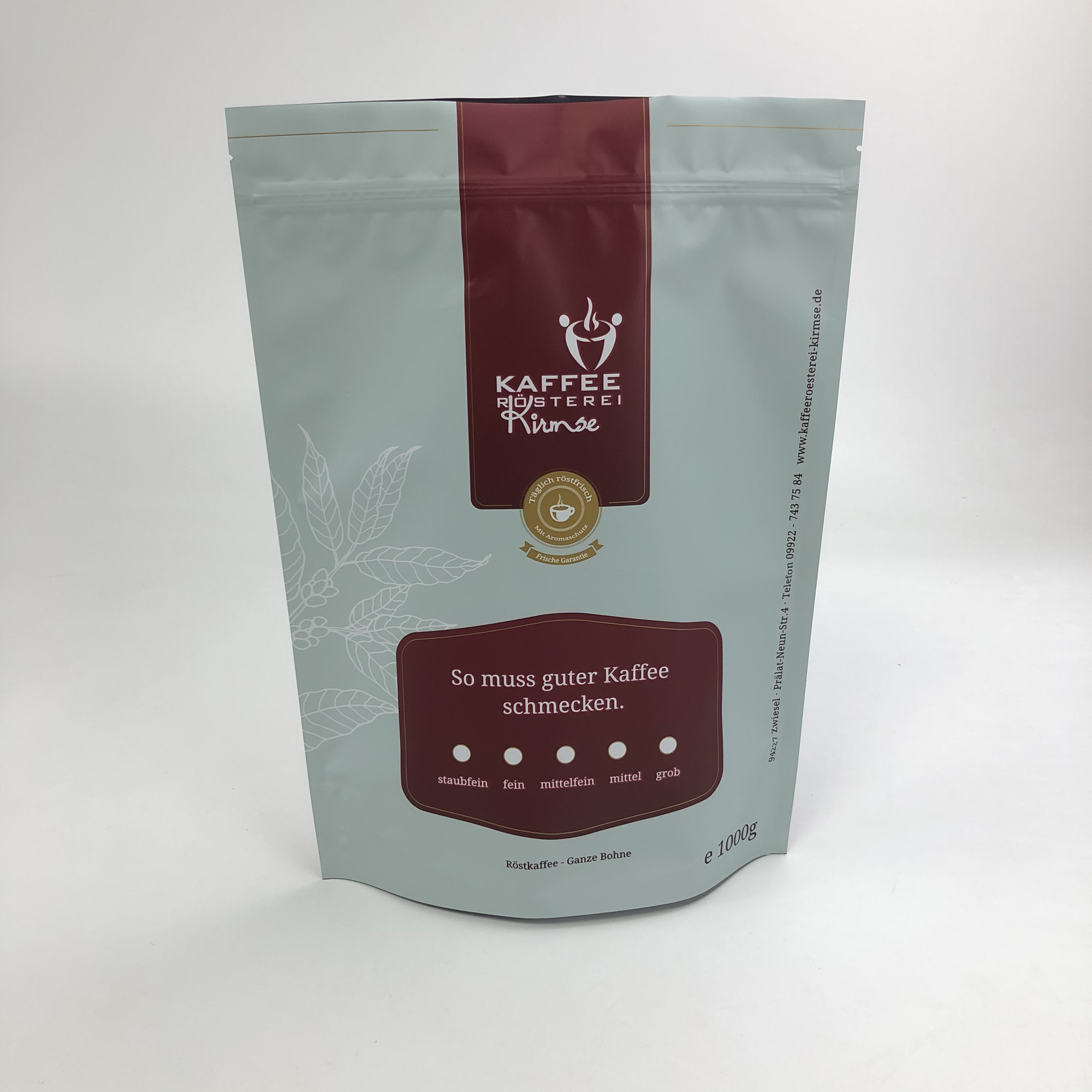 Custom Logo Color Resealable 1KG 500G Stand up pouch With Aluminum Foil  Bags For Kaffee Candy Packaging
