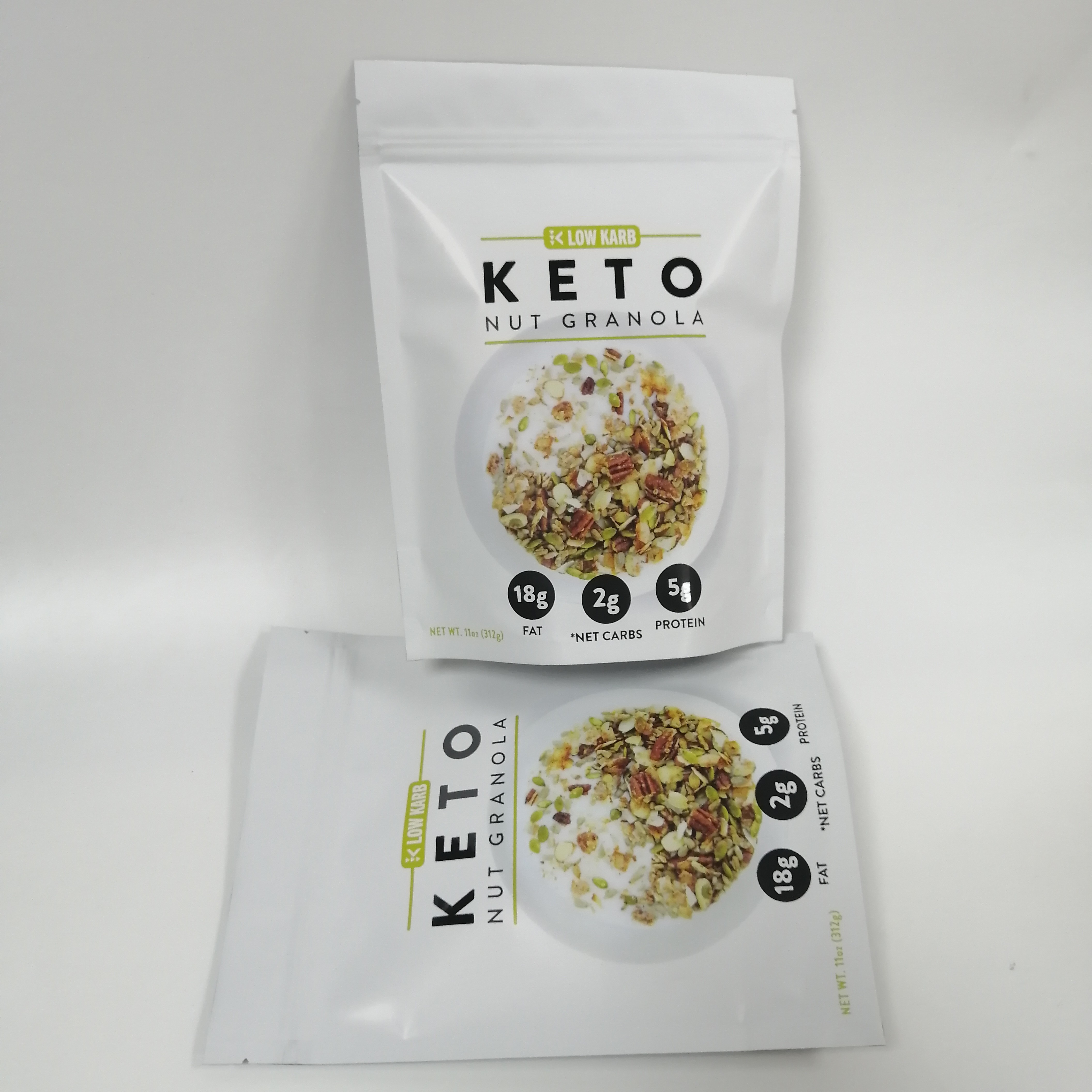 UV printing aluminum foil laminated pouch zip lock stand up bag for nut granola foo packaging