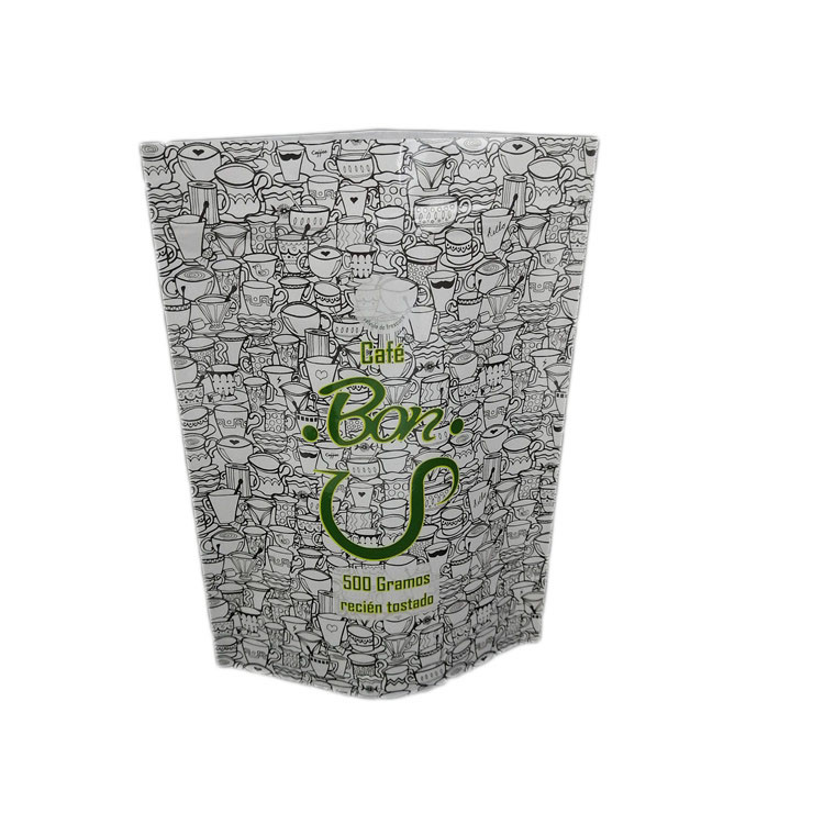 Glossy Finish Custom 500g Stand Up Pouch Zipper Bag For coffee / cookie Packaging