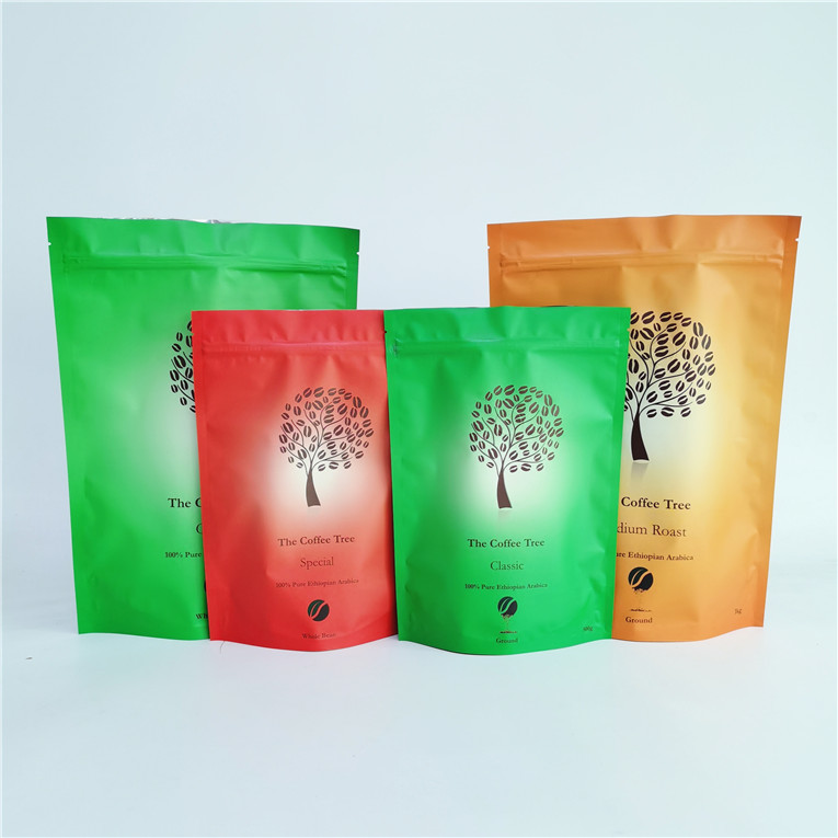 Customized Stand Up Coffee  Bag Food Grade Coffee Body Scrub Packaging Bag