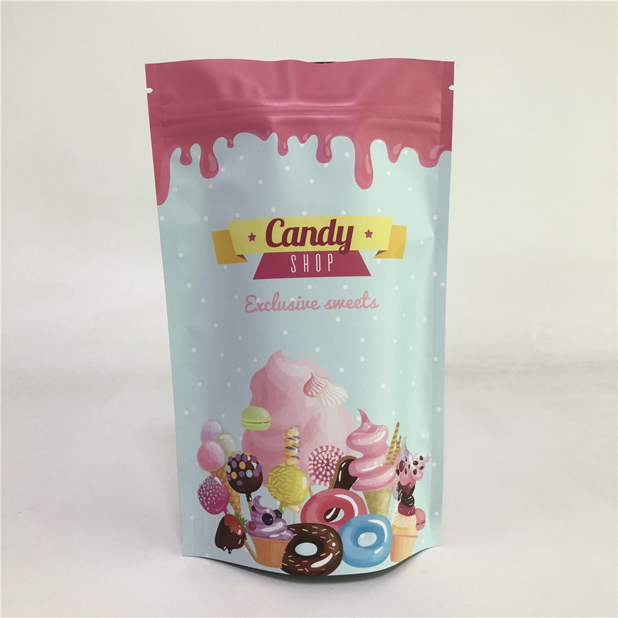 Food Grade Stand Up  Pouch Plastic Mylar Candy Food Desert Packaging Bag