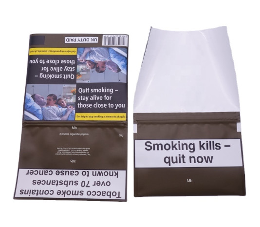50g Tobacco Rolling 120 mircon VMPET Snack Bag Packaging