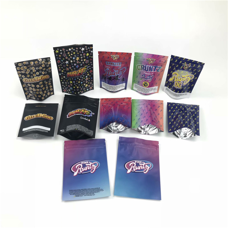 Customized UV Child Proof 3.5g 7g Mini Sachets For Preroll Cookies Child Resistant Stand up Doypack