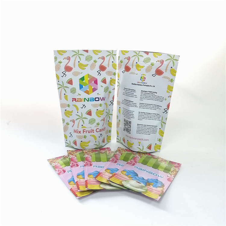Tea Packaging Laminated Foil CMYK Mylar Zipper Bags