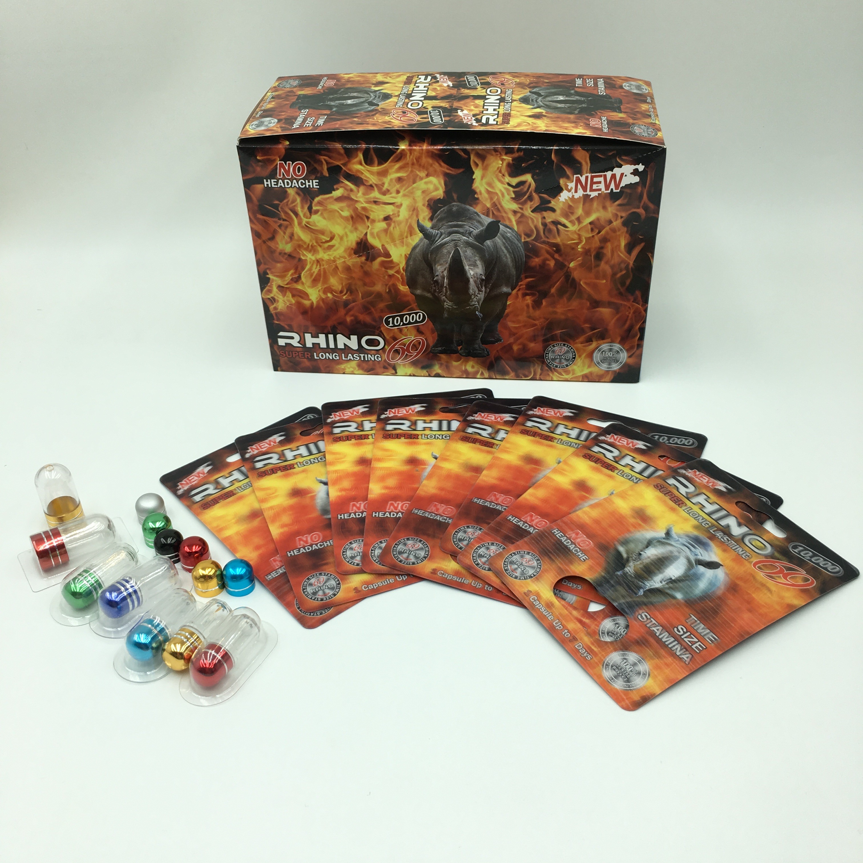 RHINO Pill 60*80cm PVC 3D Lenticular Card With Bullets