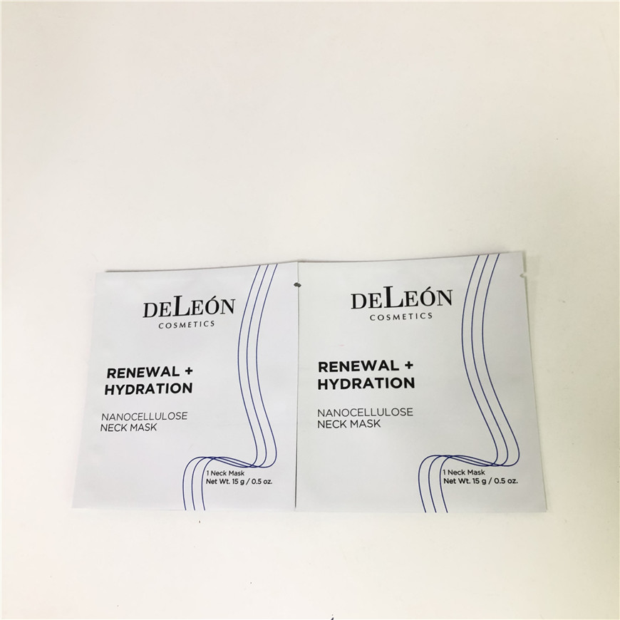 Flat White Mask Bag Customzed Cosmetic Sample Small Sachet Sample Cream Packaging Bag