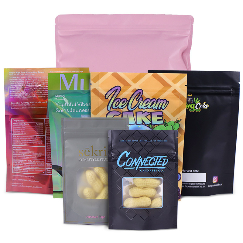 Aluminum Foil Zip Lock CMYK MOPP Heat Seal Mylar Bag