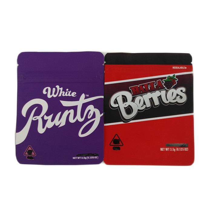 Custom printed zipper cannabis packaging recyclable cookies packaging bag/Smell proof cannabis seed packaging bag