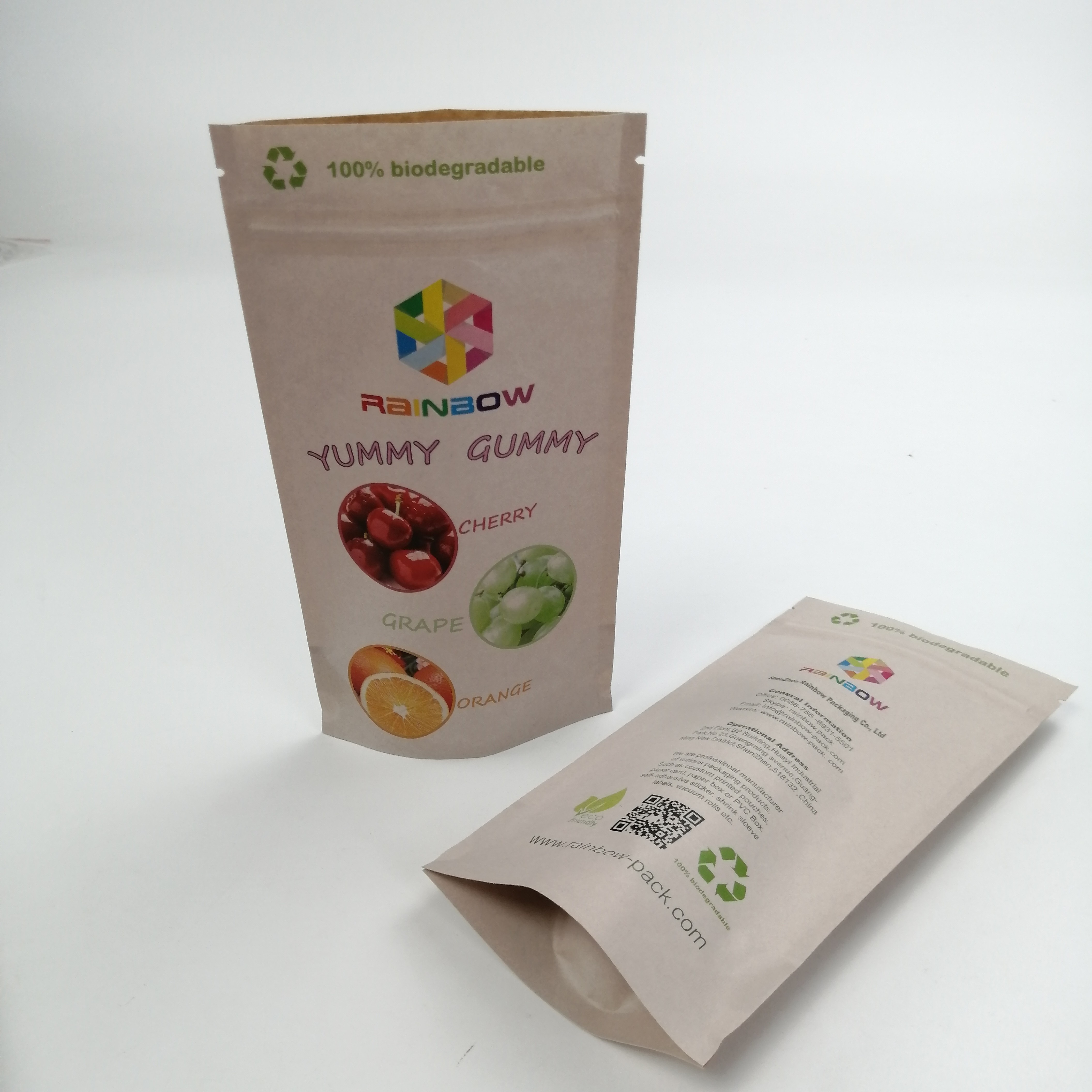 Biodegradable 150µ Thickness PLA Paper Food Packaging Bags