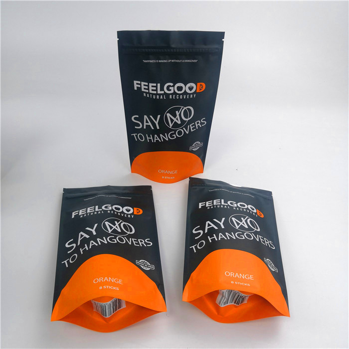 factory price 200g powder plastic product packaging bags vacuum stand up barrier pouches with zipper