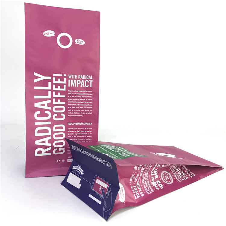 Aluminum Foil VMPET BPA free Side Gusset Bags 400ml With Valve