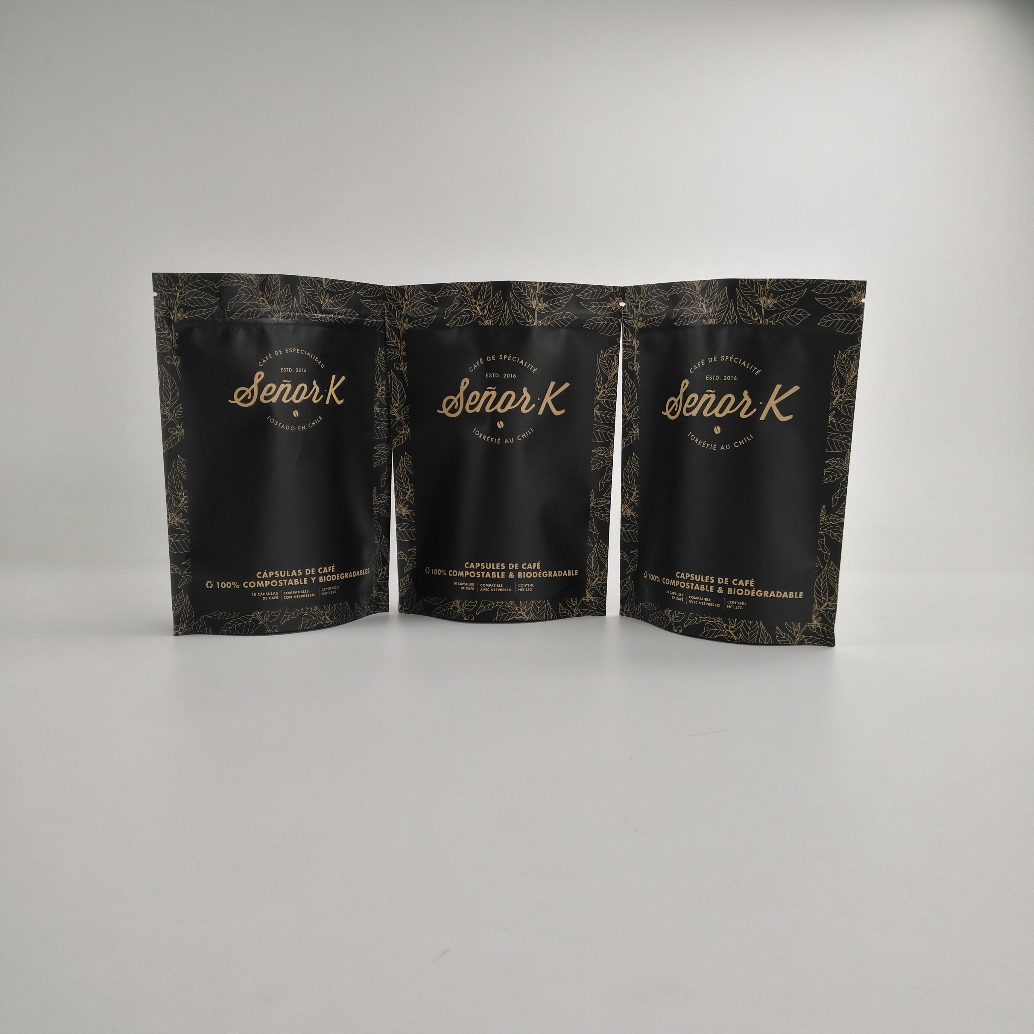 Customized Aluminium Foil Packaging Coffee Bean Bags 350g Packaging Coffee Tea Bags With Valve