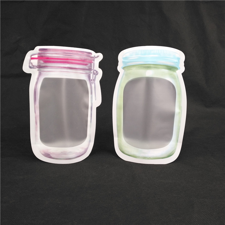 Special Shaped Printing Logo Food Grade Juice Milk Jelly Liquid Stand up Bottle Shape Sachets