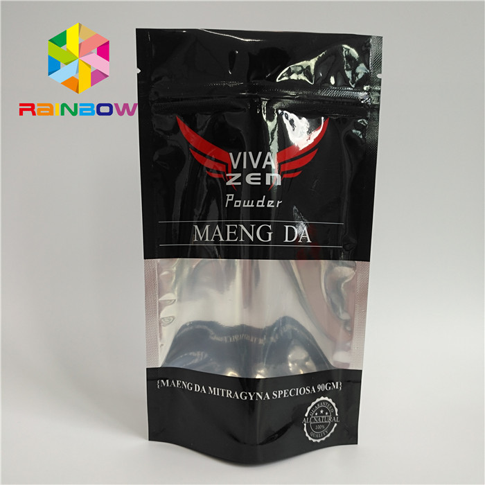 Custom Accepted Matte Aluminum Foil Packaging Bags  Mylar Bags with Window