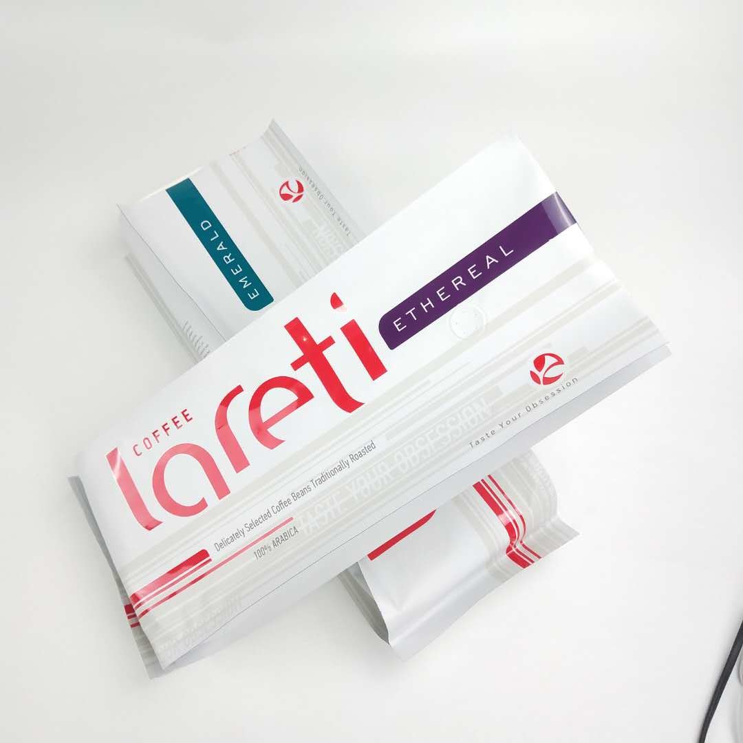 Custom Resealable Matt Film Side Gusset Bag With Aluminum Foil Valve For Coffee Bean Packaging Pouch