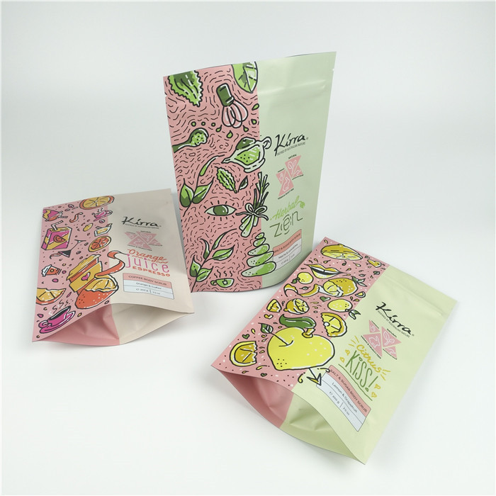 Custom Print Food Grade Stand Up  Pouches Bath Salt Packaging Bag With Zipper