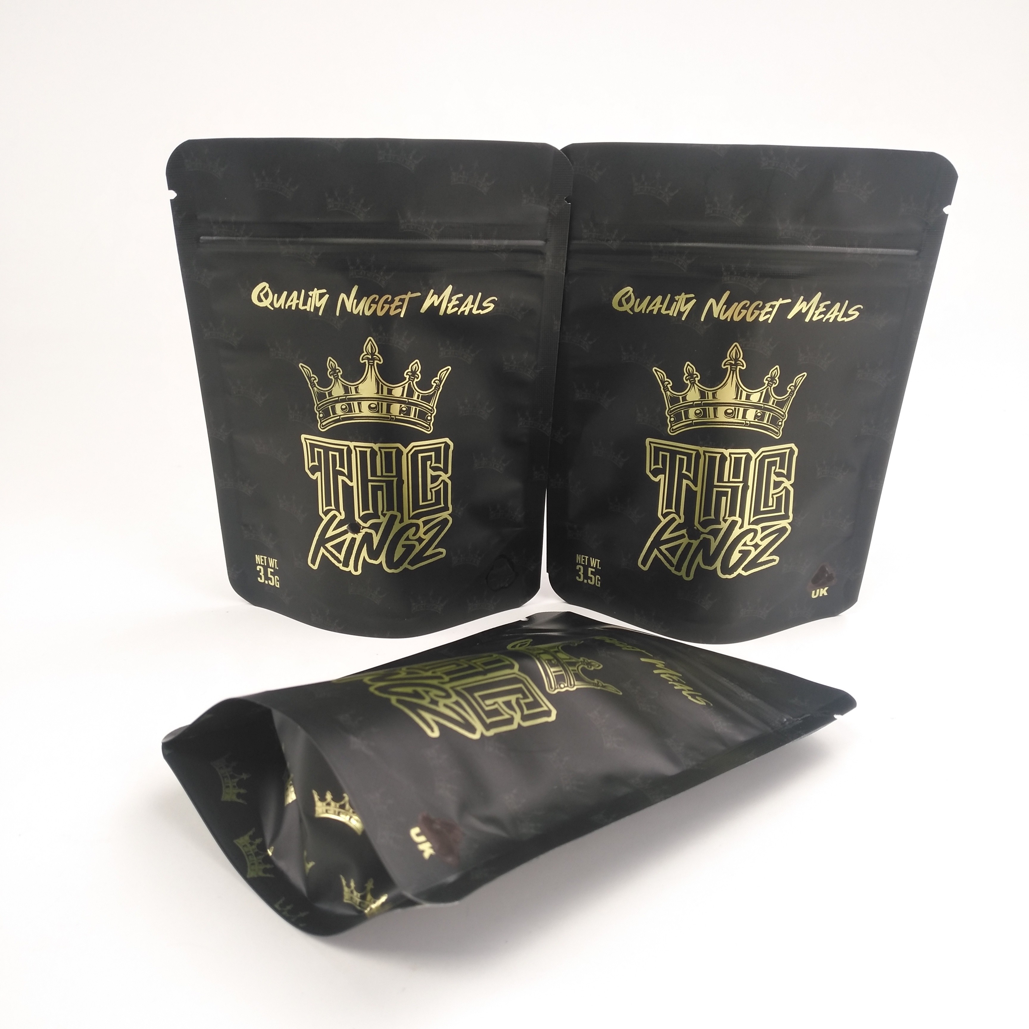 Digital Printing Smell Proof 3.5g Dry Flower Cannabis Packaging Mylar Foil Bag Soft Touch Film Bags