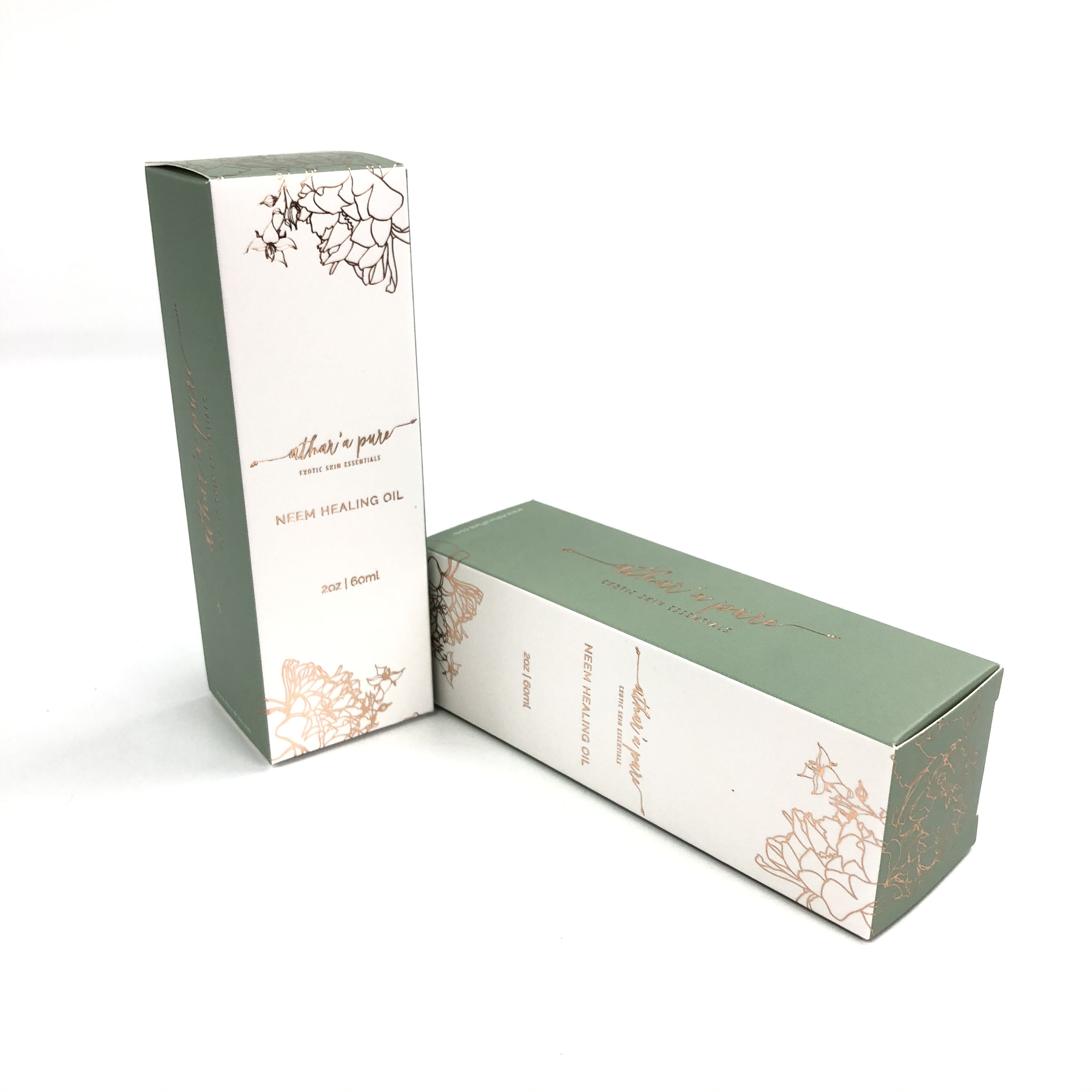 Custom Label Printing Foldable Paper Packaging Box For 10ml Essential Oil Bottles
