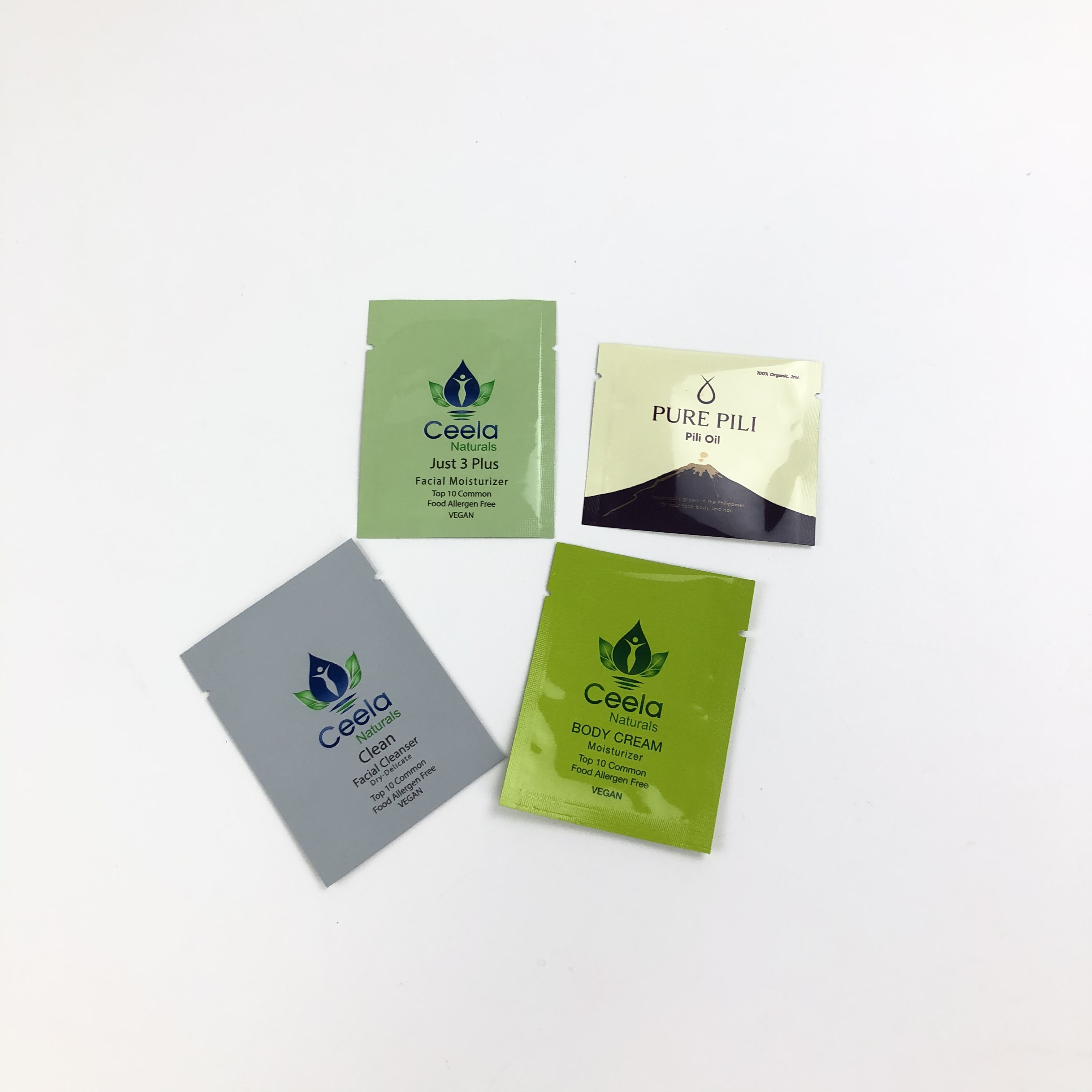 Wholesale grip seal glossy mylar foil sample pouch bags for skin care/powder/capsules packaging