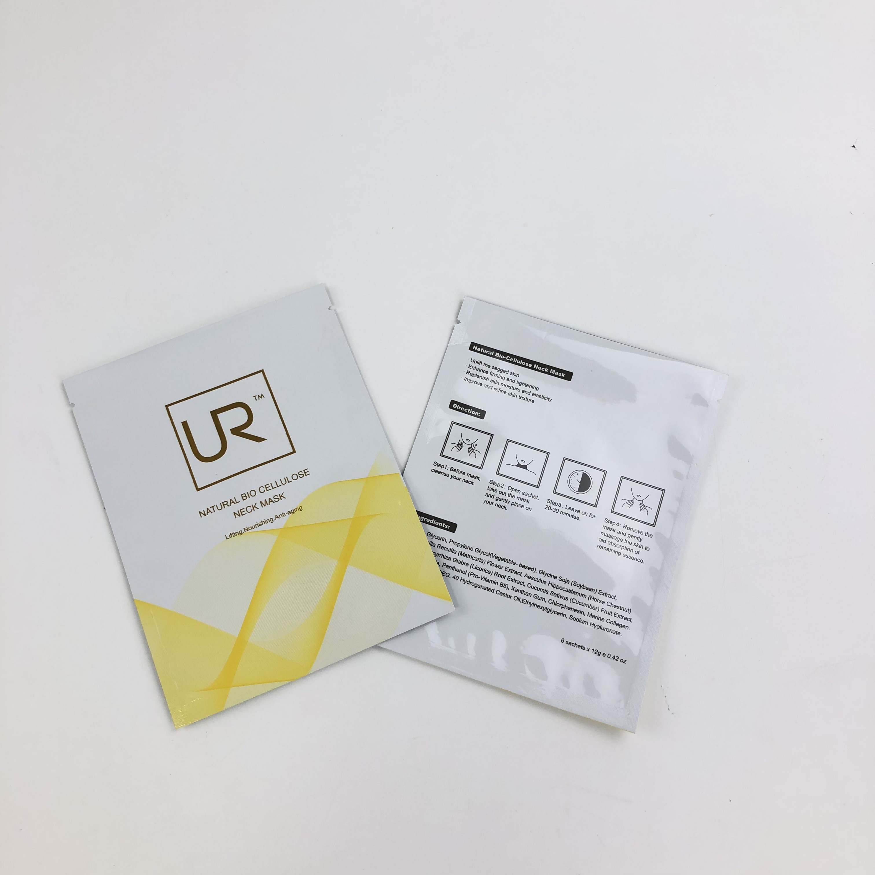 customized label 3 side heat seal flat mylar cosmetic cream packaging pouch