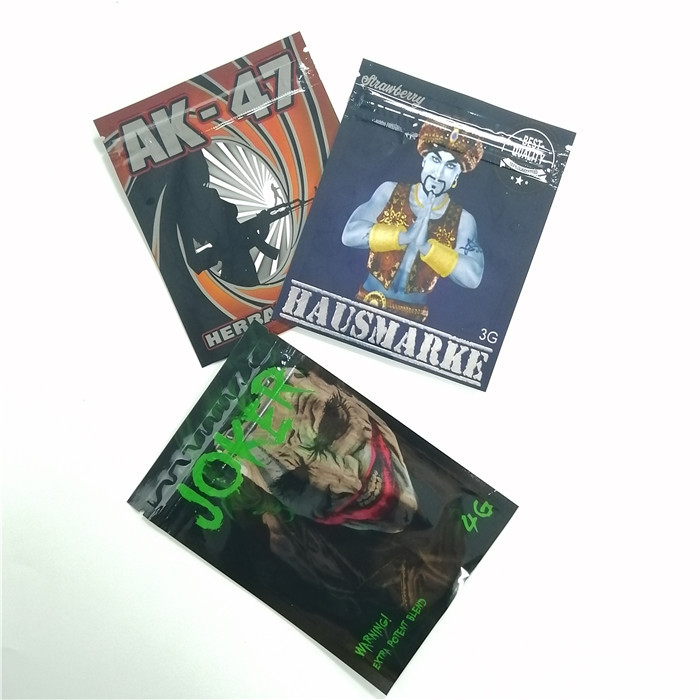 Cmyk 100microns Herbal Incense Packaging Bags 4g