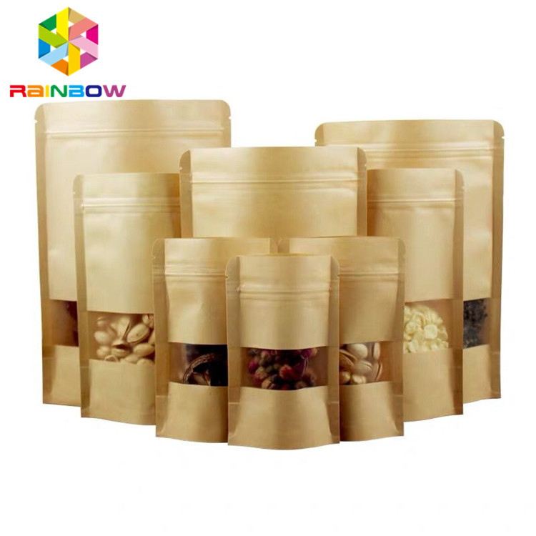 Gravnre Printing VMPET Food Packaging Paper Bag With Zipper