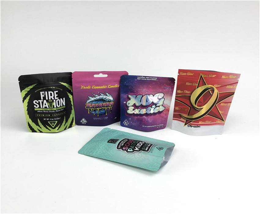 Soft Touch Custom Printing Smell Proof  Weed Kratom Bag 3.5g 7g 14g Cannabies Packaging Mylar Bag