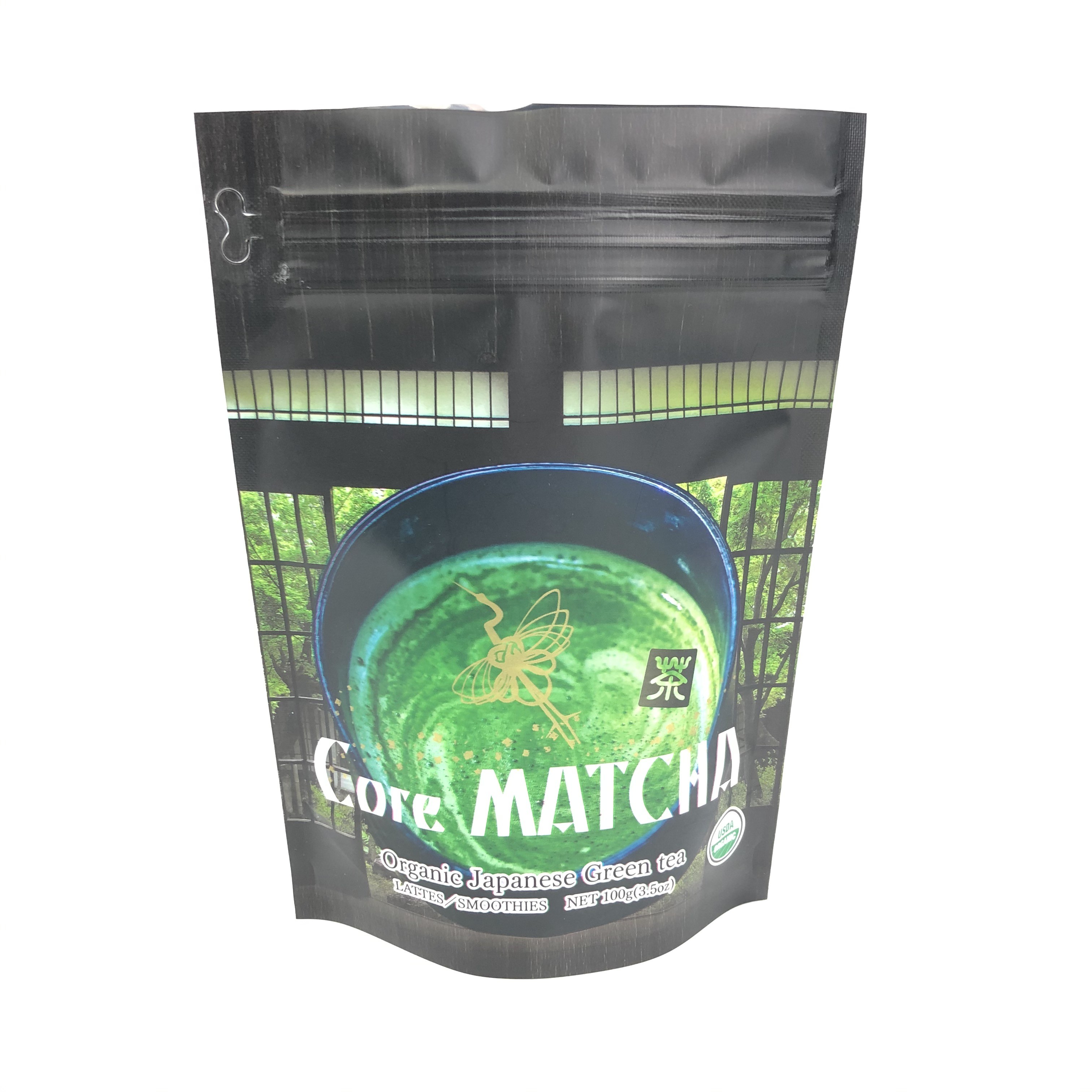 MOPP Resealable Stand Up Pouch 120 Microns For Green Tea