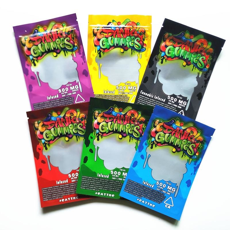 CMYK 4.3 Mils Thick Child Proof Paper Bags Cbd Envelopes