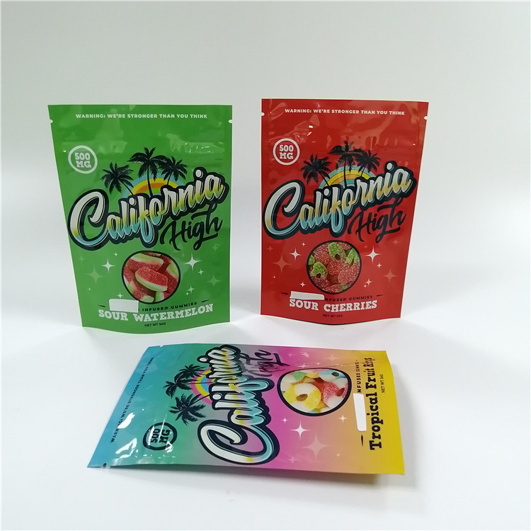 Gummies Gravure Printing Tobacco Packaging Pouch 3.5g 7g 14g