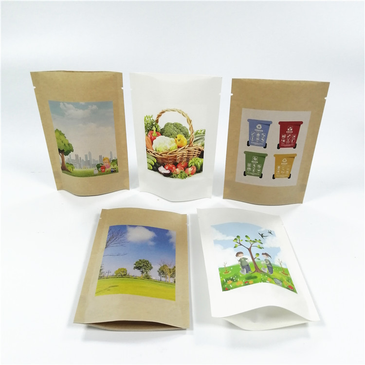 Kraft Paper MOPP VMPET Stand Up  Bags 18x26cm