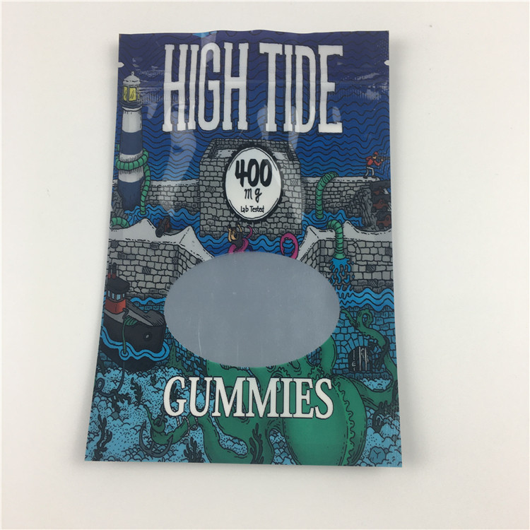 Three Side Seal  Weed Mylar Custom Printed Pouch Smell Proof Edible