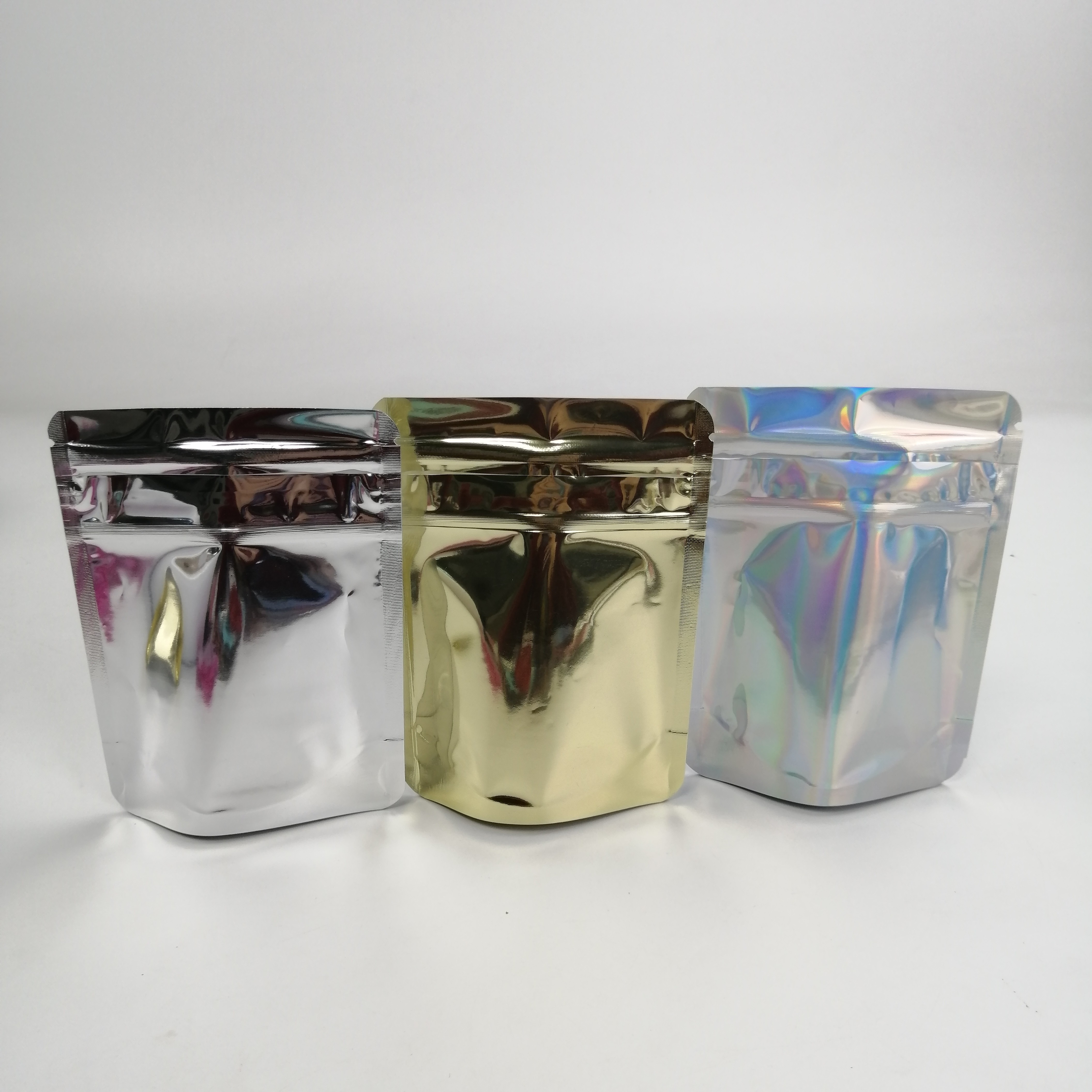 Mylar Stand Up Sugar Plastic Pouches Packaging Food Grade Child Resistant