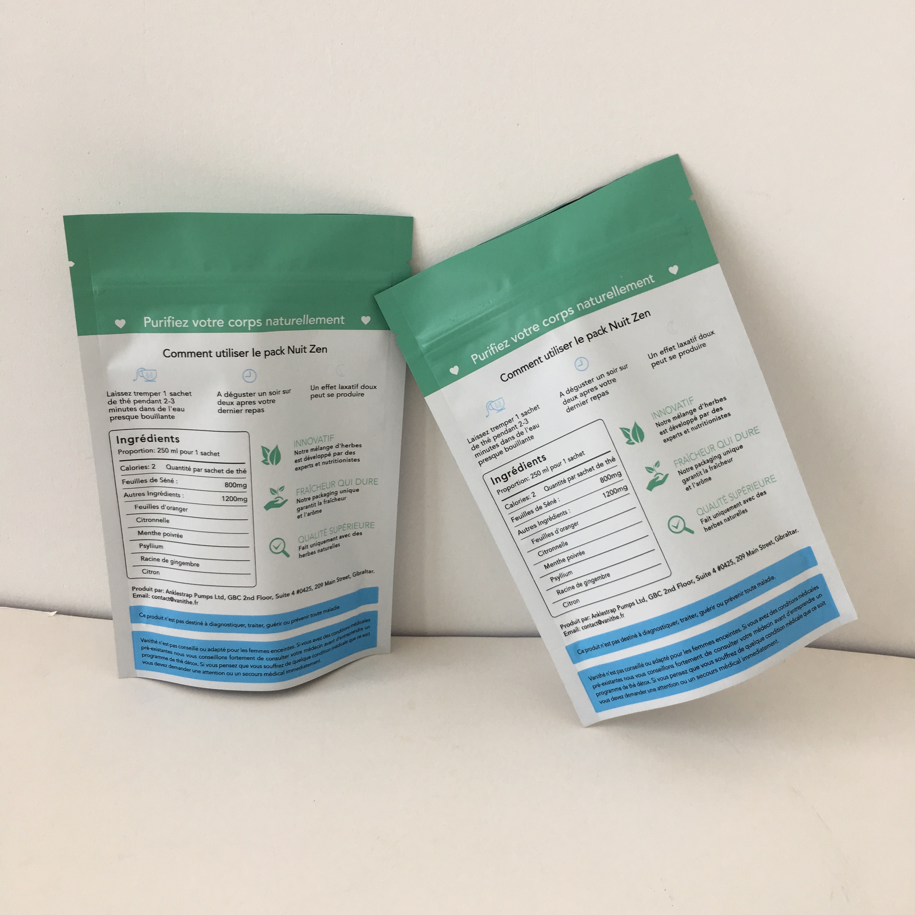 Recycled Plastic Stand Up Food Packaging  Bag Laminated Biodegradable