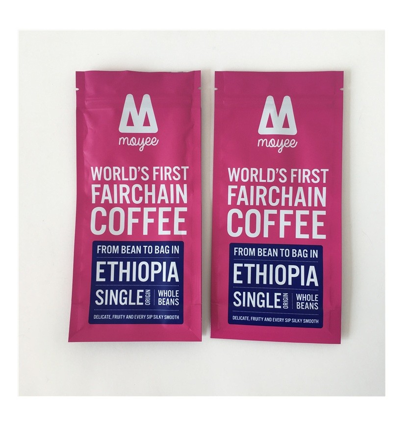 Zipper Coffee Bean Packaging Smell Proof With Heat Seal Side Gusset