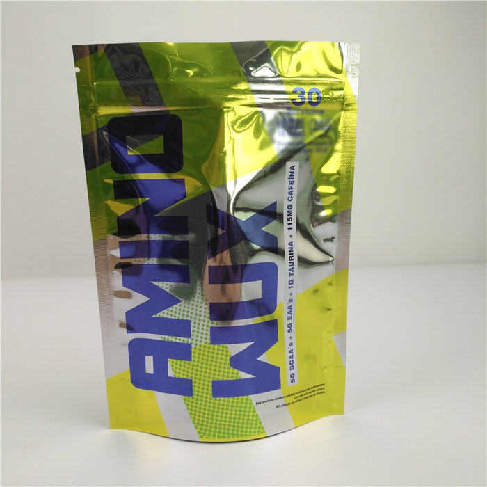 Snack Glossy Colored Zip Lock Plastic Pouches Packaging Smell Proof