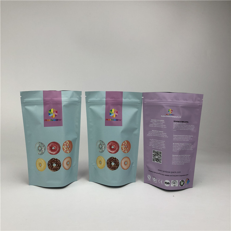 Cookie Plastic Packaging Aluminum Foil Digital Printed Stand Up Pouches Resealable Zip Lock Bags