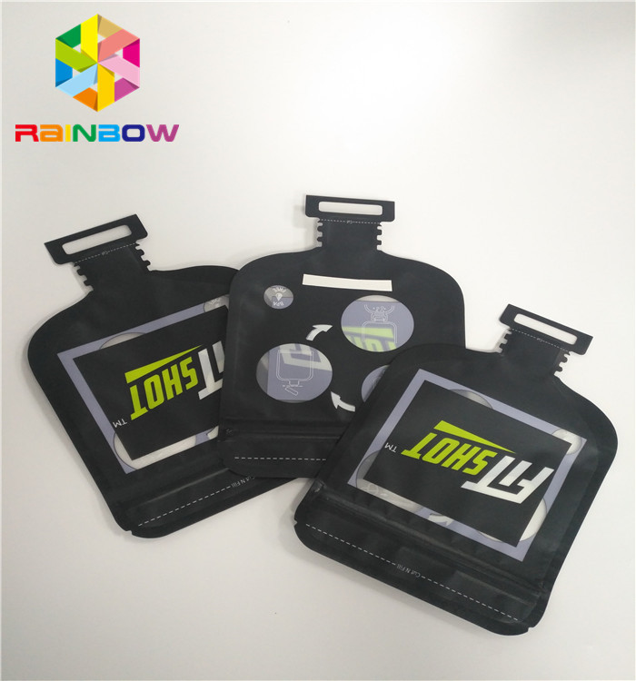 Candy Packaging Irregular Shape Custom Plastic Bags With Zipper