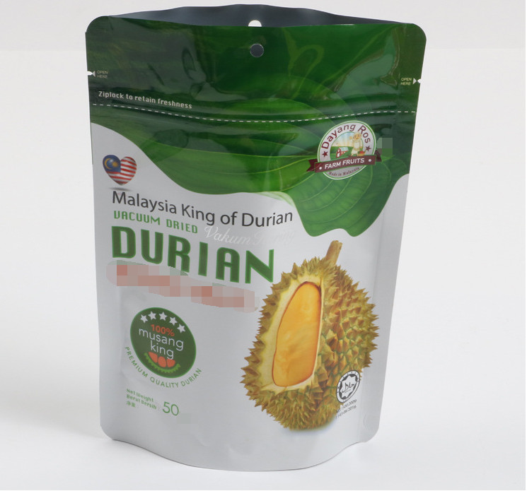 Resealable 120 Mic Stand Up Food Packaging Pouch With Zipper