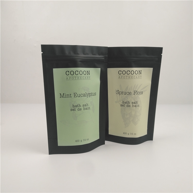 Moisture Proof 14 Oz Zipper Foil Resealable Pouches For Body Scrub