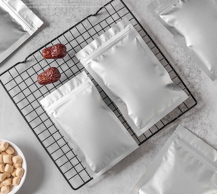 Small Tea Zipper Foil Mylar Three Side Seal Bags Smell Proof Custom Printed