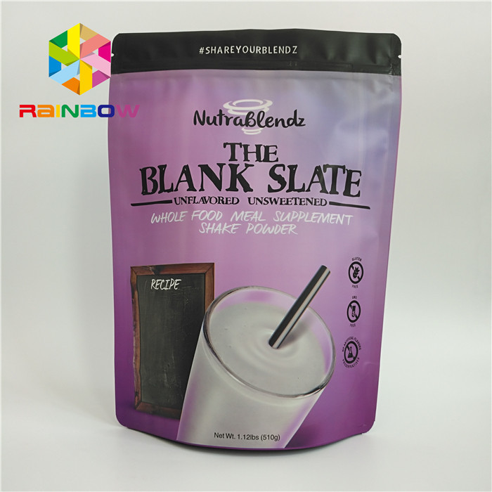 Food Packaging Matte Plastic Zip Lock Stand Up Pouch Bag For Candy Nuts