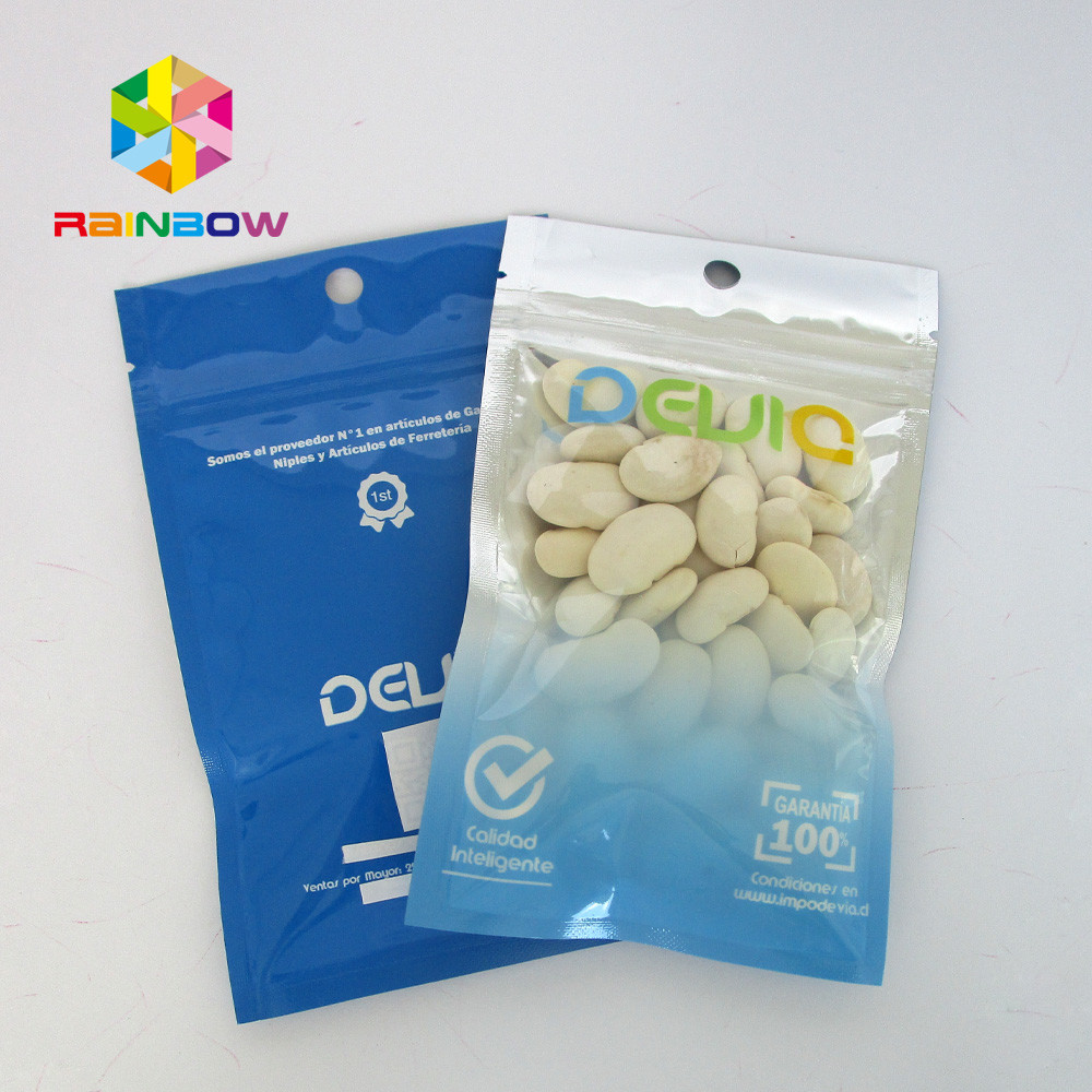 Clear Plastic Three Sides Heat Seal Printed Aluminium Foil Pouch 120Mic