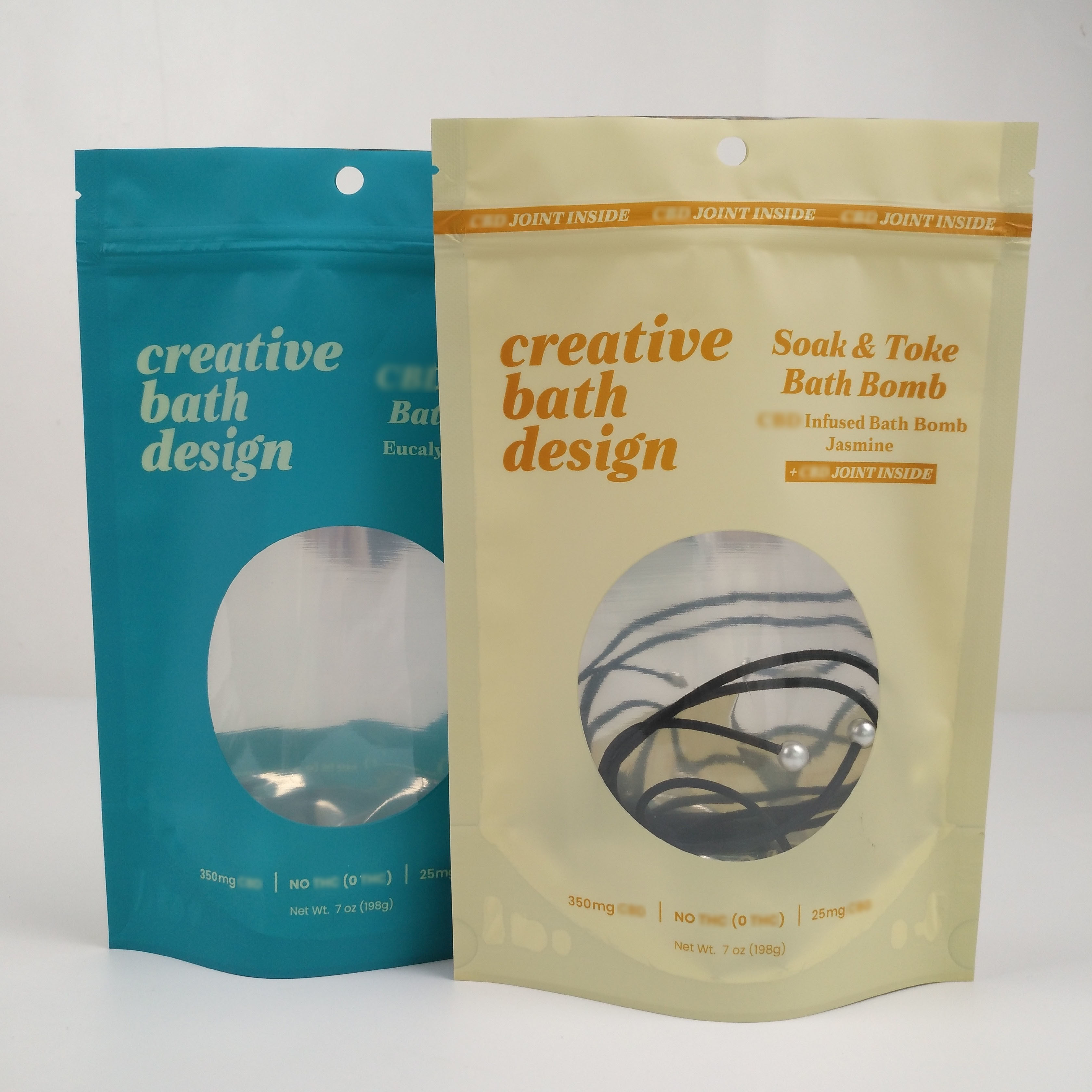 Clear Window Matte Mylar Aluminum Foil Zip Lock Pouches Standing